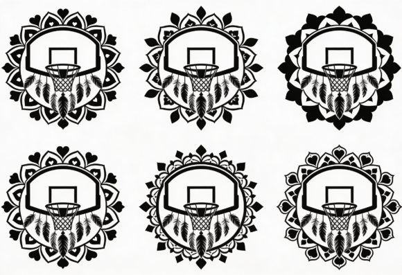 Download Basketball Mandala Dreamcatcher SVG - Premium Resources
