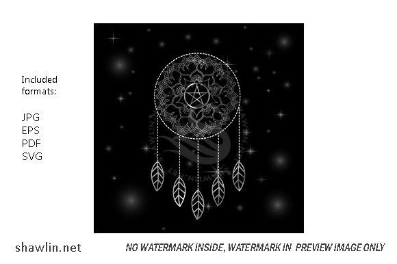 Download Silver Mandala Floral Dreamcatcher - Premium Bundle